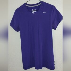 BLUE/PURPLE NIKE DRI-FIT COTTON TEE, SIZE MEDIUM, NEVER WORN EXCELLENT CONDITION